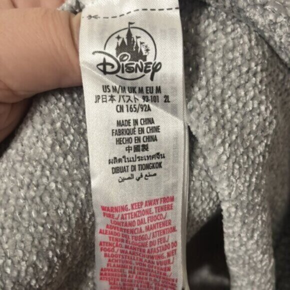 2021 Disney Parks Holiday Minnie Mouse Sweater Cardigan Soft Silver Chenille Med - Picture 7 of 11